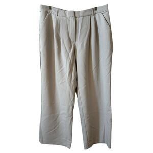 NWT ABERCROMBIE & FITCH Women's Curve Love Pleated Front Wide Leg Trouser Pants